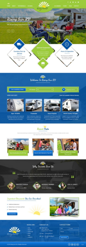 Wordpress Design by pb for Risingsunrv | Design: #11209954