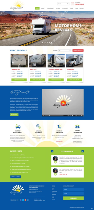 Wordpress Design by pb for Risingsunrv | Design: #11209958