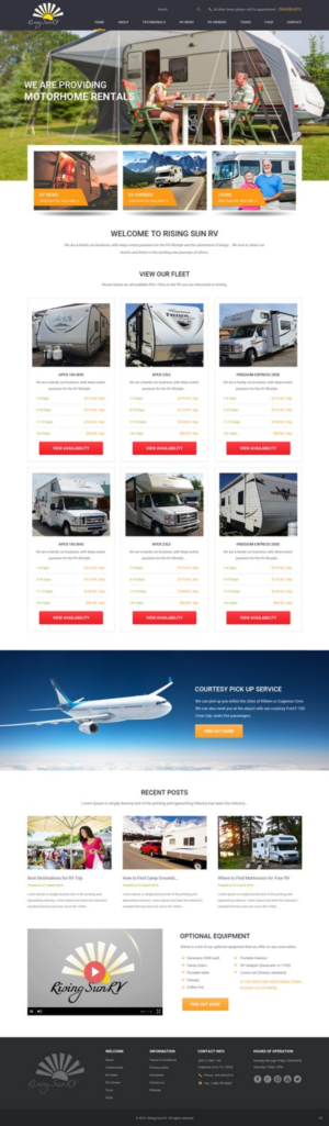 Wordpress Design by pb for Risingsunrv | Design: #11214948