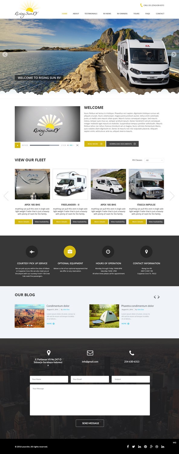 Wordpress Design by pb for Risingsunrv | Design #11214949