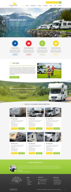 Wordpress Design by pb for Risingsunrv | Design: #11214950