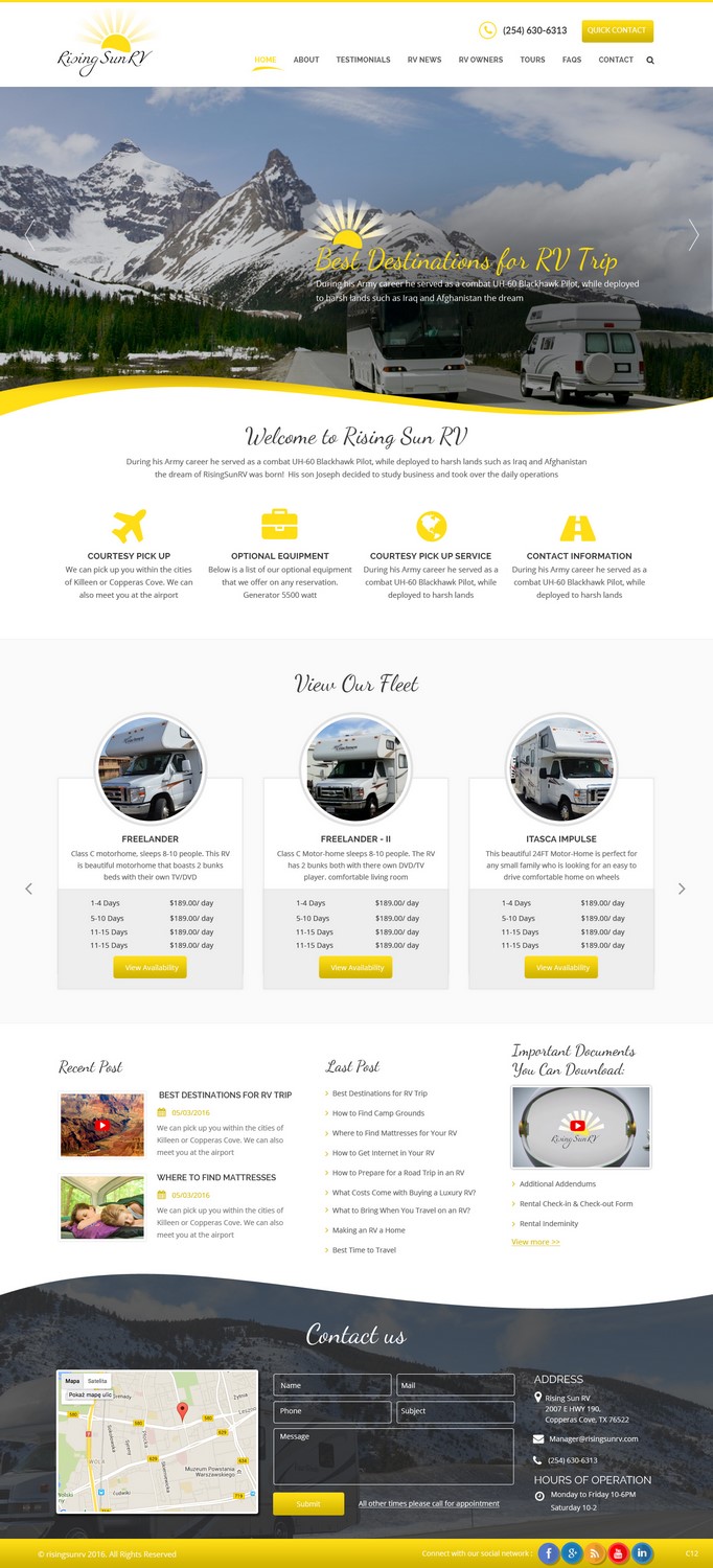 Wordpress Design by pb for Risingsunrv | Design #11214955