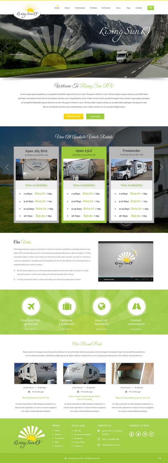 Wordpress Design by pb for Risingsunrv | Design #11214962