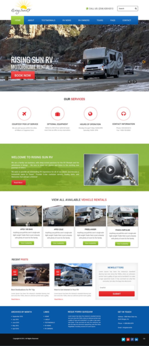 Wordpress Design by pb for Risingsunrv | Design: #11214964