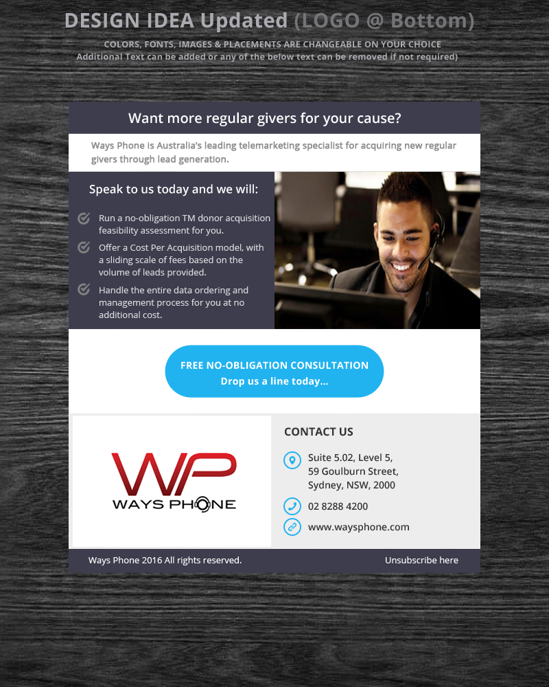 Email Marketing Design by Venkat for WAYS Phone | Design #11265066