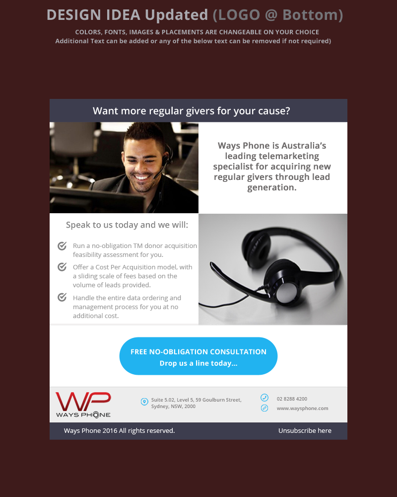 Email Marketing Design by Venkat for WAYS Phone | Design #11265347
