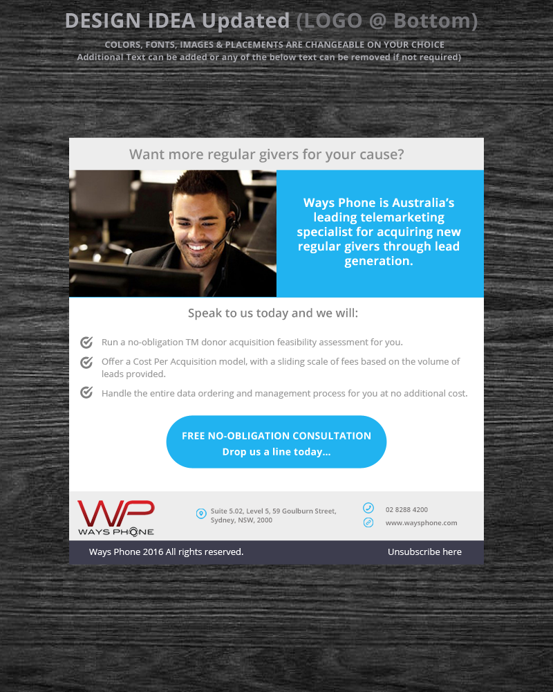 E-Mail Marketing-Design von Venkat für WAYS Phone | Design #11265456