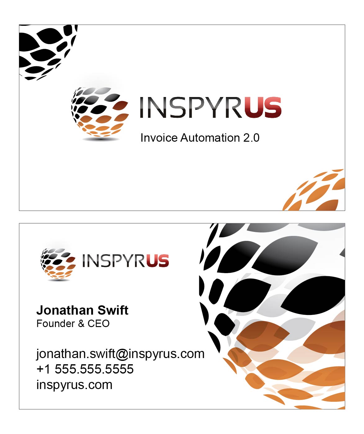 Diseño de Tarjeta de Presentación por Froi40 para Inspyrus, Inc. | Diseño #2309296