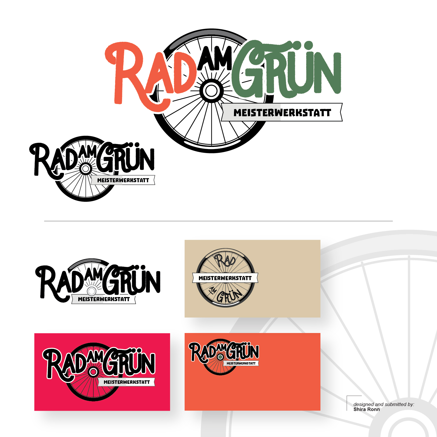 Logo Design by Shira Bira for rad am grün | Design #11244569