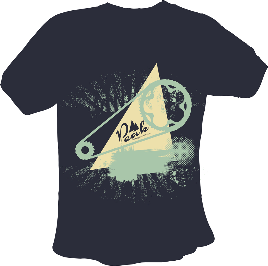 T-shirt Design by Pluginns Graphix Pvt. Ltd. for Peak Cycle Wear | Design #2297572