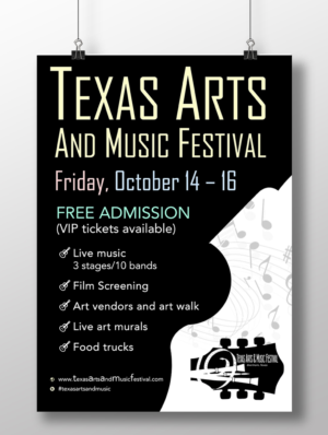 Texas Arts & Music Festival | Design de Poster par aspiremedia