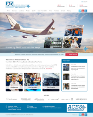 Web Design by RupalTechno for AIRBASE SERVICES INC - CANADA | Design: #11342473