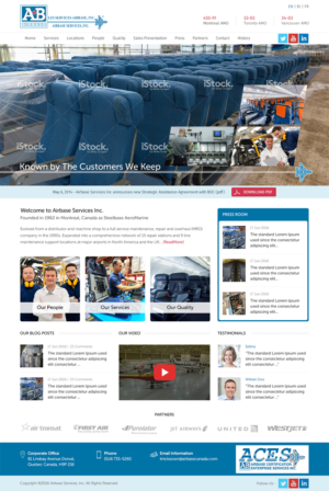 Web Design by RupalTechno for AIRBASE SERVICES INC - CANADA | Design: #11342489