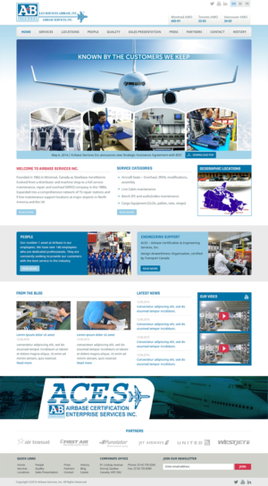 Web Design by RupalTechno for AIRBASE SERVICES INC - CANADA | Design: #11342897