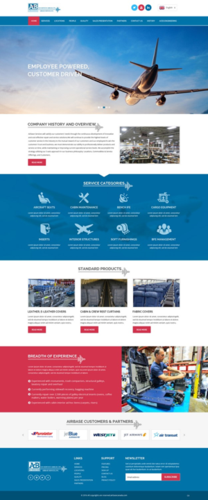 Web Design by pb for AIRBASE SERVICES INC - CANADA | Design: #11242179