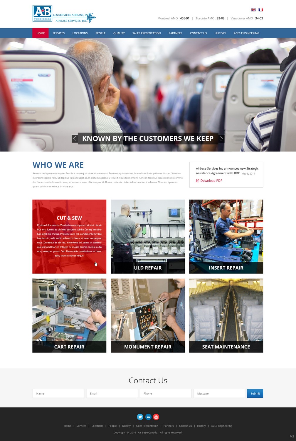 Web Design by pb for AIRBASE SERVICES INC - CANADA | Design #11242181