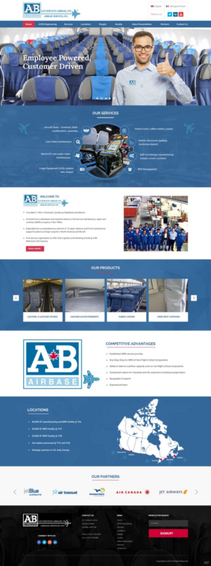Web Design by pb for AIRBASE SERVICES INC - CANADA | Design: #11246076