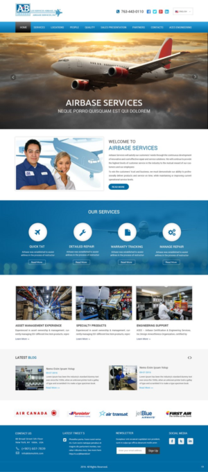 Web Design by pb for AIRBASE SERVICES INC - CANADA | Design: #11246077