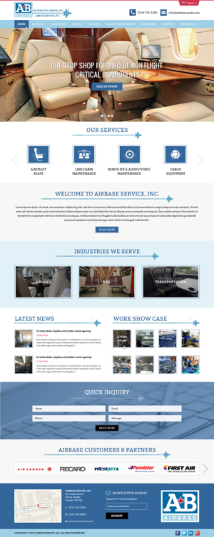 Web Design by Sbss for AIRBASE SERVICES INC - CANADA | Design: #11234757