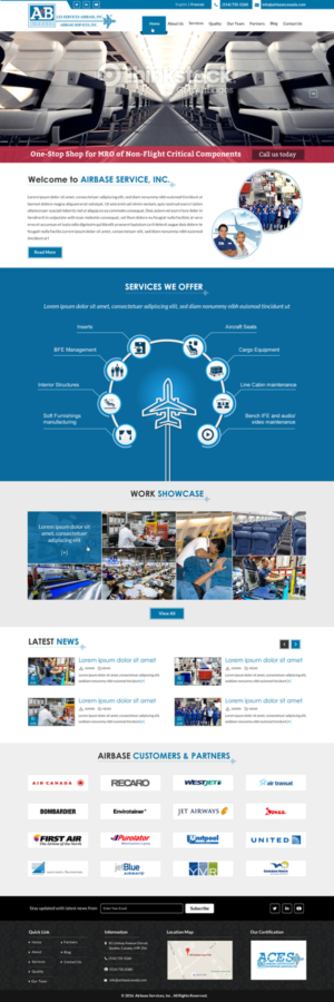 Web Design by Sbss for AIRBASE SERVICES INC - CANADA | Design: #11234758