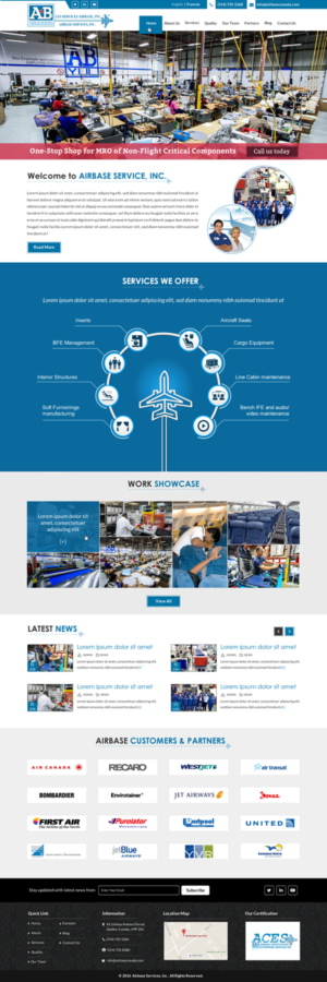 Web Design by Sbss for AIRBASE SERVICES INC - CANADA | Design: #11234759