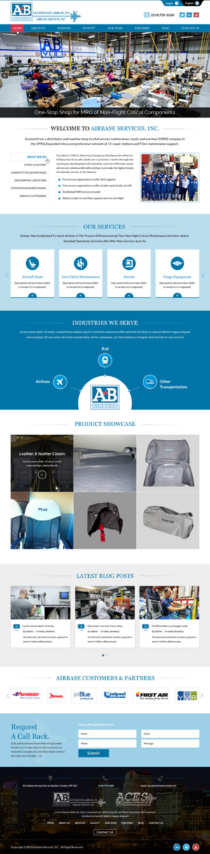 Web Design by Sbss for AIRBASE SERVICES INC - CANADA | Design: #11234764