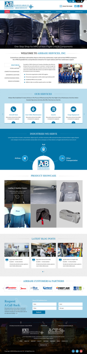 Web Design by Sbss for AIRBASE SERVICES INC - CANADA | Design: #11234765