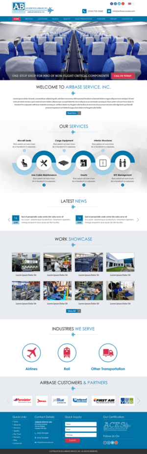 Web Design by Sbss for AIRBASE SERVICES INC - CANADA | Design: #11241823