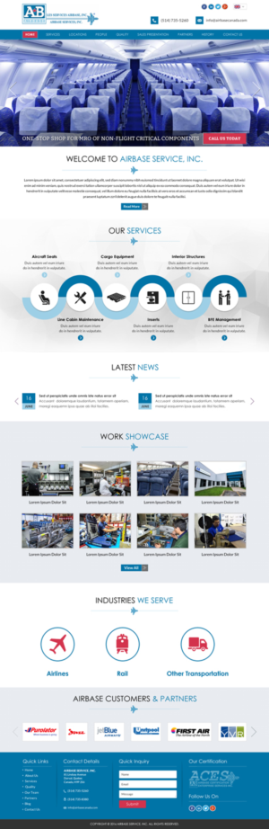 Web Design by Sbss for AIRBASE SERVICES INC - CANADA | Design: #11241824