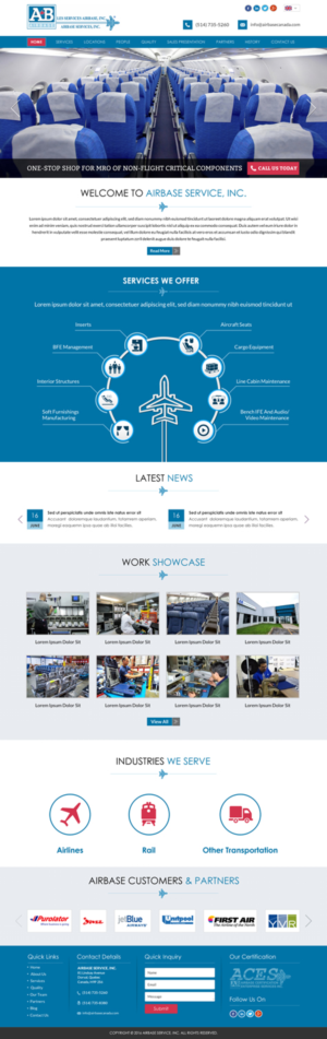 Web Design by Sbss for AIRBASE SERVICES INC - CANADA | Design: #11241826
