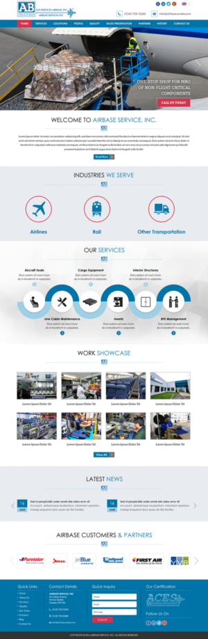 Web Design by Sbss for AIRBASE SERVICES INC - CANADA | Design: #11242305