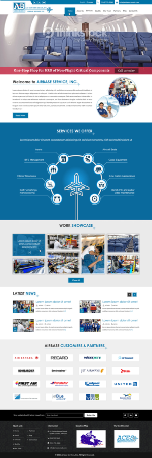 Web Design by Sbss for AIRBASE SERVICES INC - CANADA | Design: #11409324
