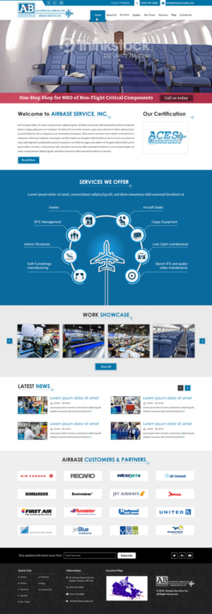 Web Design by Sbss for AIRBASE SERVICES INC - CANADA | Design: #11409325