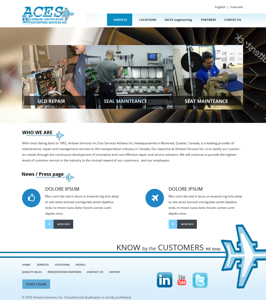 Web Design by GK for AIRBASE SERVICES INC - CANADA | Design #11241518