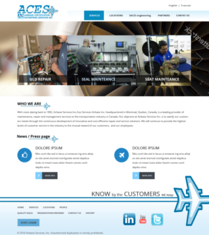Web Design by GK for AIRBASE SERVICES INC - CANADA | Design #11241518
