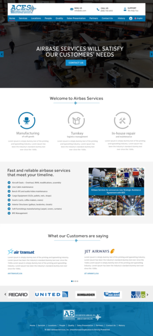 Web Design by Xclusive Designers for AIRBASE SERVICES INC - CANADA | Design: #11265885