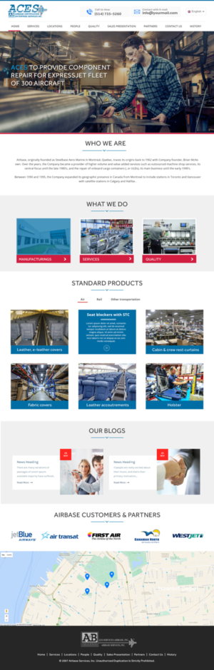 Web Design by Xclusive Designers for AIRBASE SERVICES INC - CANADA | Design: #11342595