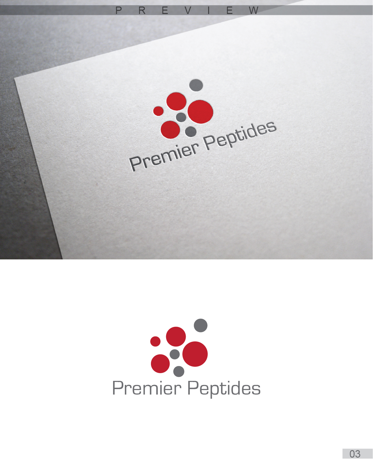 Logo Design by 3Guys for Premier Peptides | Design #11244815