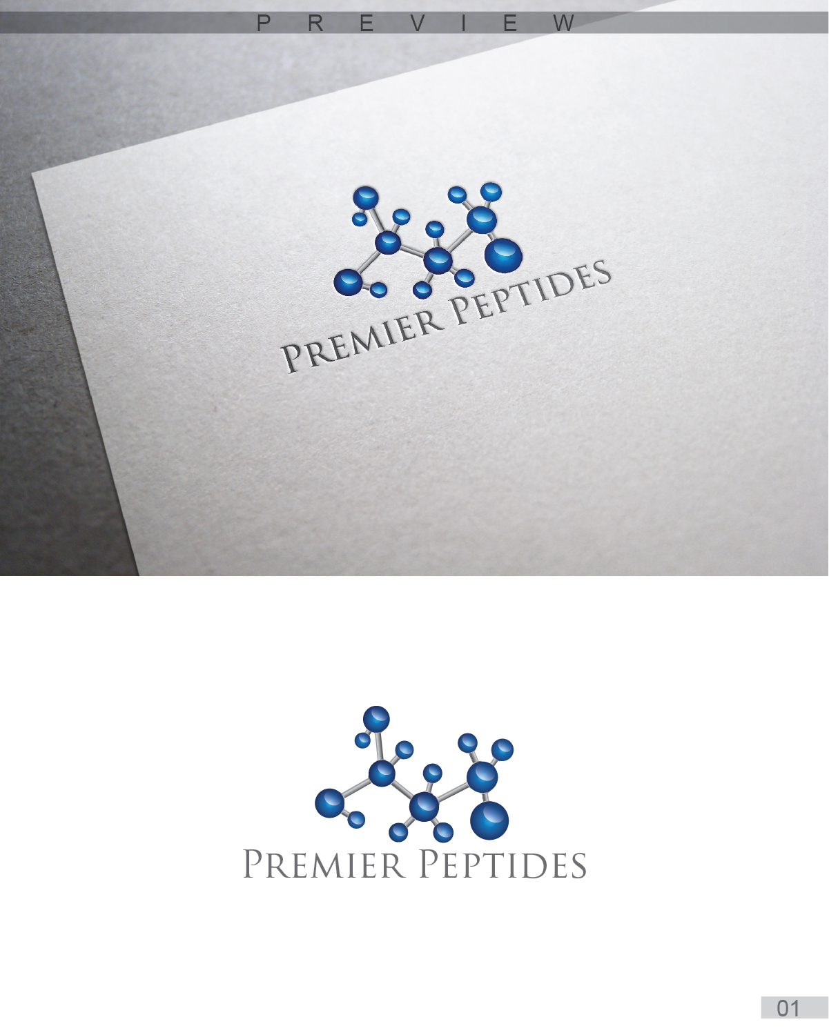 Logo Design by 3Guys for Premier Peptides | Design #11244816