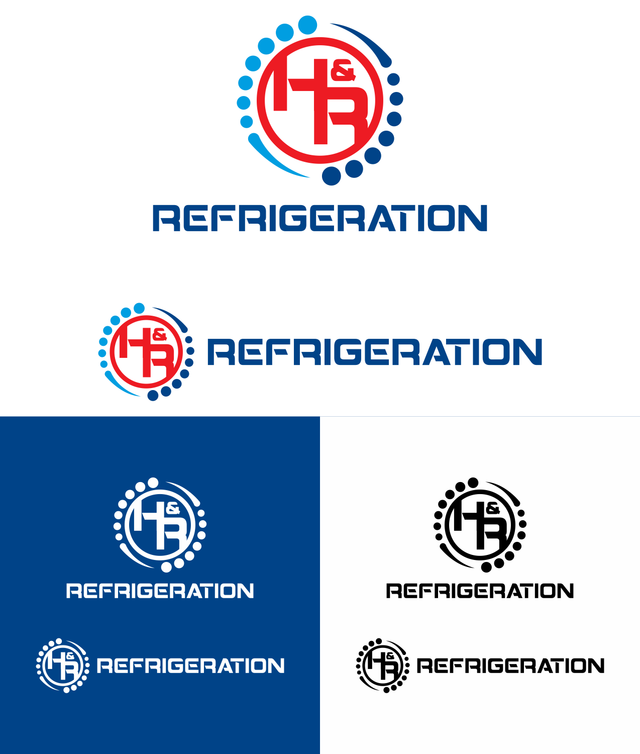 Logo Design by moisesf for H & R REFRIGERATION  | Design #13010958