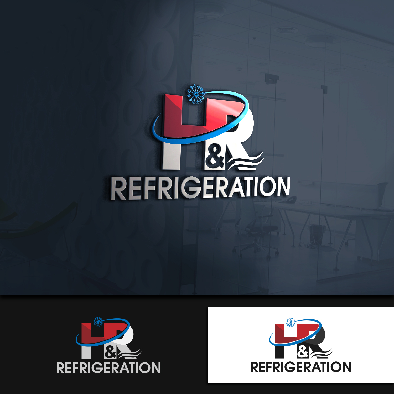 Logo Design by IMD-HUB for H & R REFRIGERATION  | Design #13014960
