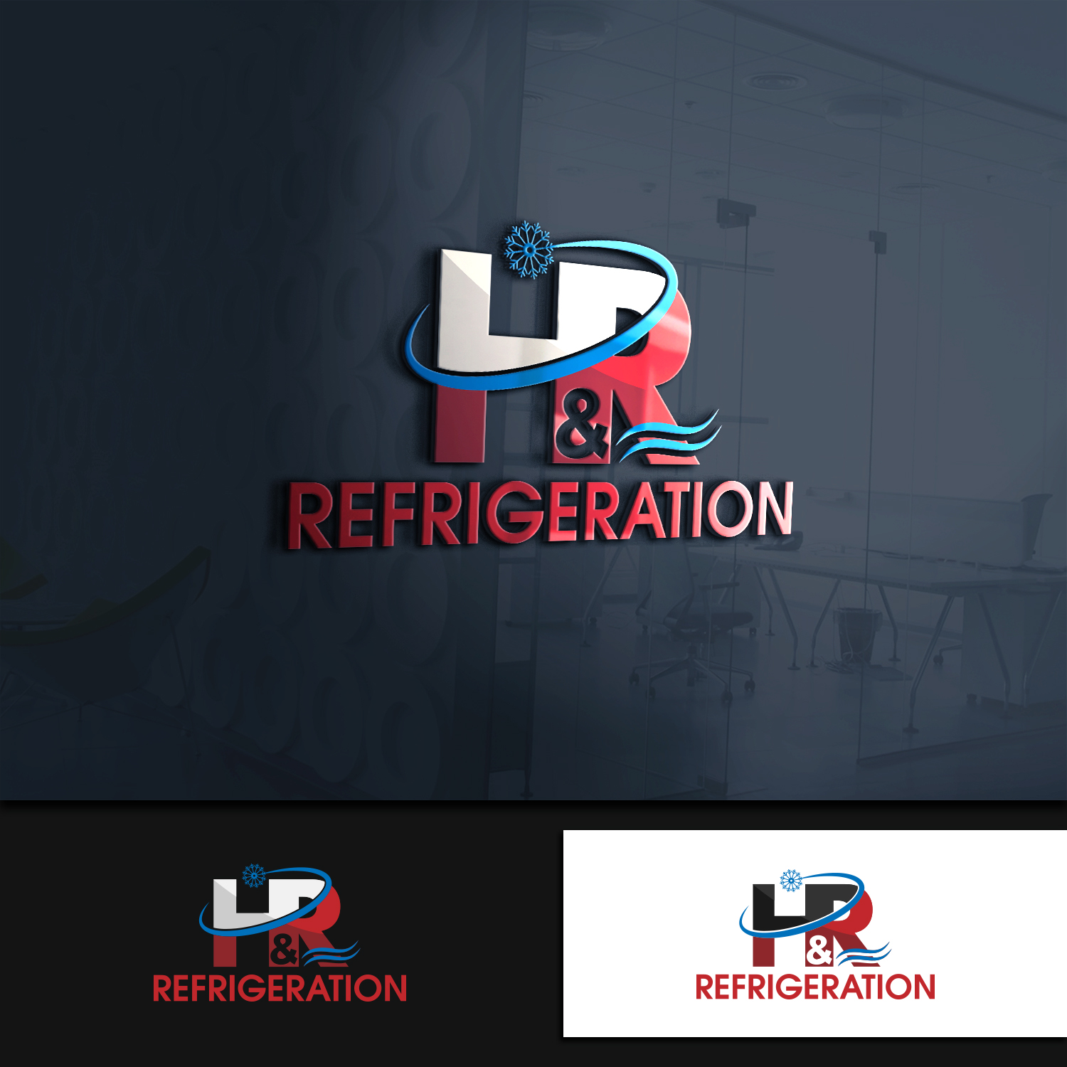Logo Design by IMD-HUB for H & R REFRIGERATION  | Design #13022381