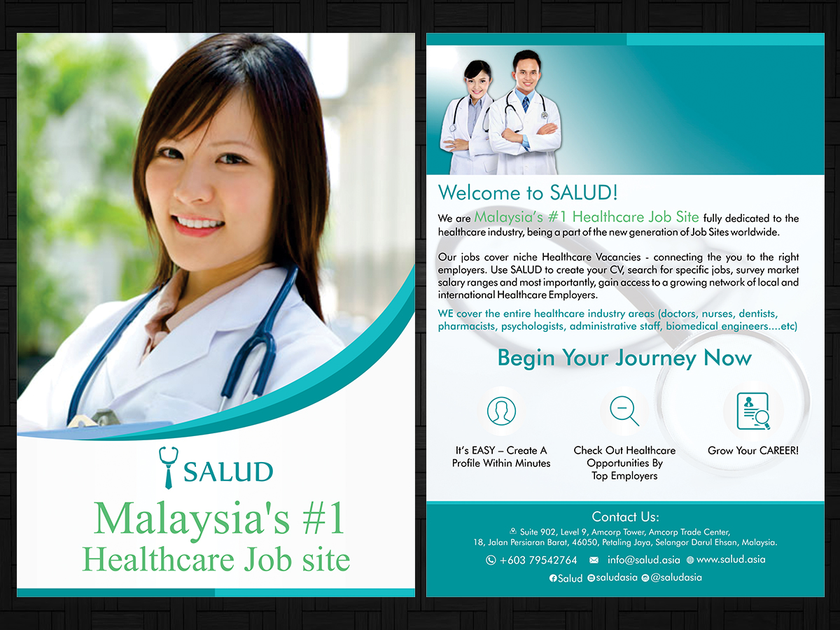modern upmarket healthcare flyer design for a company by esolz healthcare recruitment job flyers