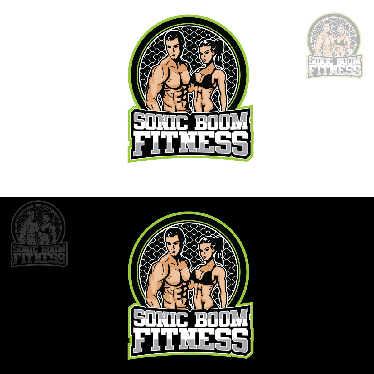 Logo Design by ackocar for SONIC BOOM FITNESS  | Design #11253262