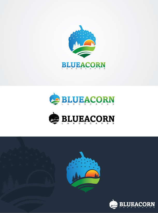 Logo Design by ARTMD for Blue Acorn Landscape | Design #11323255