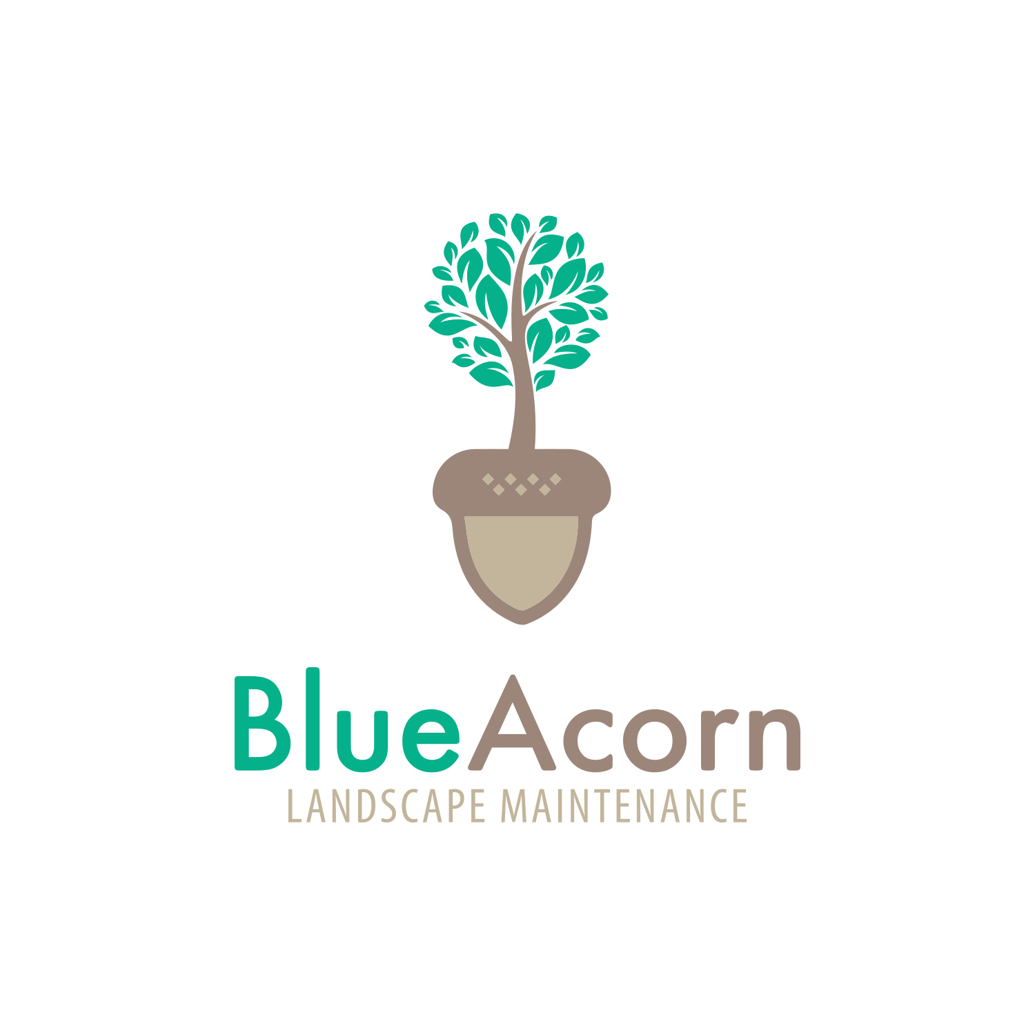 Logo Design by Empathy Design for Blue Acorn Landscape | Design #11269634