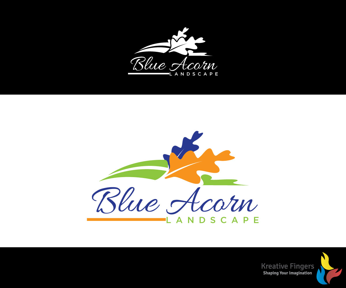 Logo Design by Kreative Fingers for Blue Acorn Landscape | Design #11242958