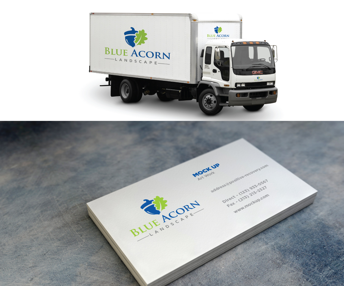 Logo-Design von e-art™ für Blue Acorn Landscape | Design #11257099