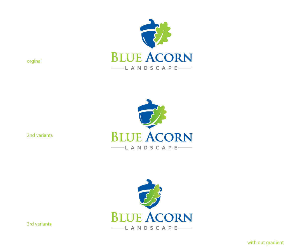 Logo Design by e-art™ for Blue Acorn Landscape | Design #11324837