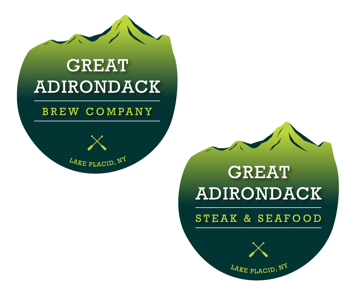 Logo-Design von Stacey Madrona für Great Adirondack Steak & Seafood Co. | Design #2336057